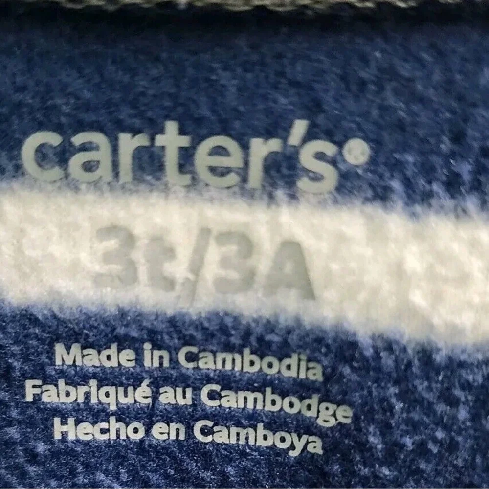 Carter's Football Pajamas Striped One Piece Sleeper 3T‎